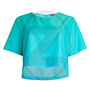 Top corto de algodón de alta calidad para mujer, Camiseta con estampado de gran tamaño personalizado, top corto de algodón - Product Image 1