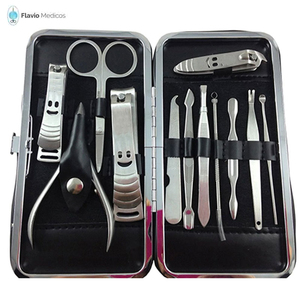 Stainless Steel <b>Nail</b> Clipper Travel & Grooming Kit <b>Nail</b> Tools Beauty Kits <b>Set</b> of 18pcs With Leather Case - Product Image 4