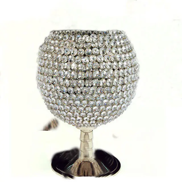 Globe Kristall Herzstück Silber Kristall Hochzeit Kleines Mittelstück Kristall Mittelstück Für Tisch dekoration