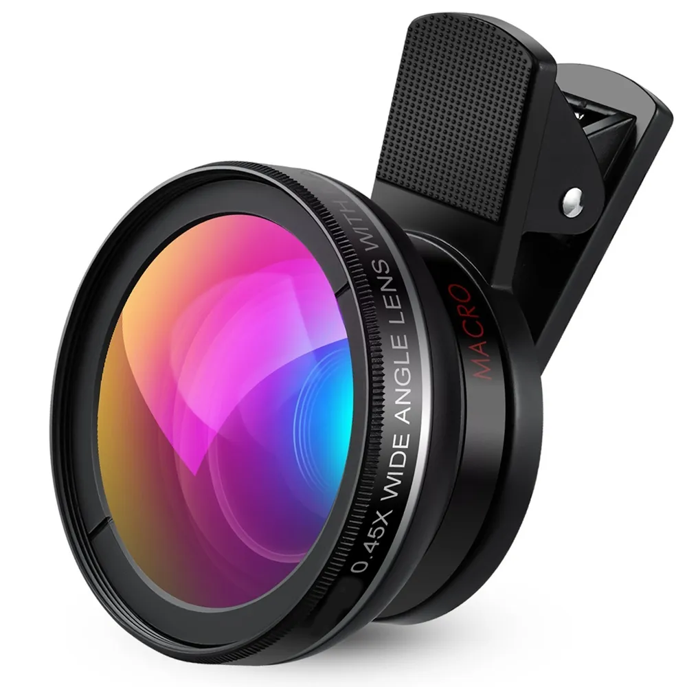 Nieuwste 2 In1 Telefoon Lens 0.45X Groothoek 12.5X Macro Lens Mobiele Camera Lens Voor Iphone Voor Android