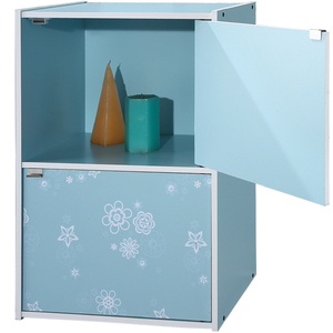 Living room 2-Tier <b>Cabinet</b> with 2-Door in Flower Pattern - Product Image 1