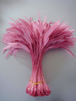 15-20cm blanchi et teint violet dépouillé Coque plume poulet coq queue plumes pour fête artisanat Costume faisant des vêtements