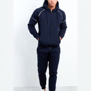 Sudadera negra con logotipo personalizado para hombre, ropa para correr, chándal, chándales lisos, 2022 - Product Image 3