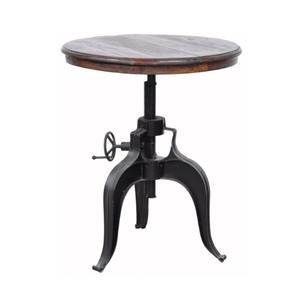 CTW Table basse à hauteur réglable de style industriel moderne Meubles de maison tendance avec base en bois massif pour le salon - Product Image 5