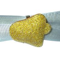 Rond de serviette pour la décoration strass clair découpé au Laser Vintage argent or accessoires mariage verre pièces couleur caractéristique main Eco