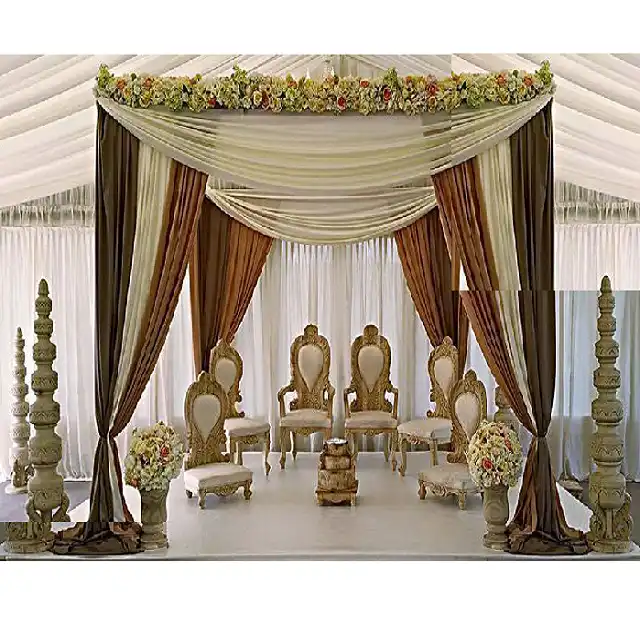 Gujarati Wedding Mandap Vidhi Chair Setup