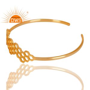 925 — Bracelet de palmier en argent uni, nouvelle mode, fournisseur de bijoux indiens, en plaqué or, fait à la main - Product Image 3