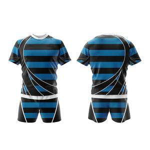 Maillots de rugby pour hommes à rayures personnalisés de haute qualité, ensembles de vêtements de sport OEM - Product Image 3