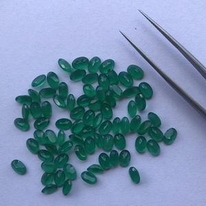 Piedra de ónix verde Natural de 6mm y 8mm, piedra preciosa suelta facetada de corte ovalado del fabricante en línea a precio al por mayor Alibaba India 2025 - Product Image 1