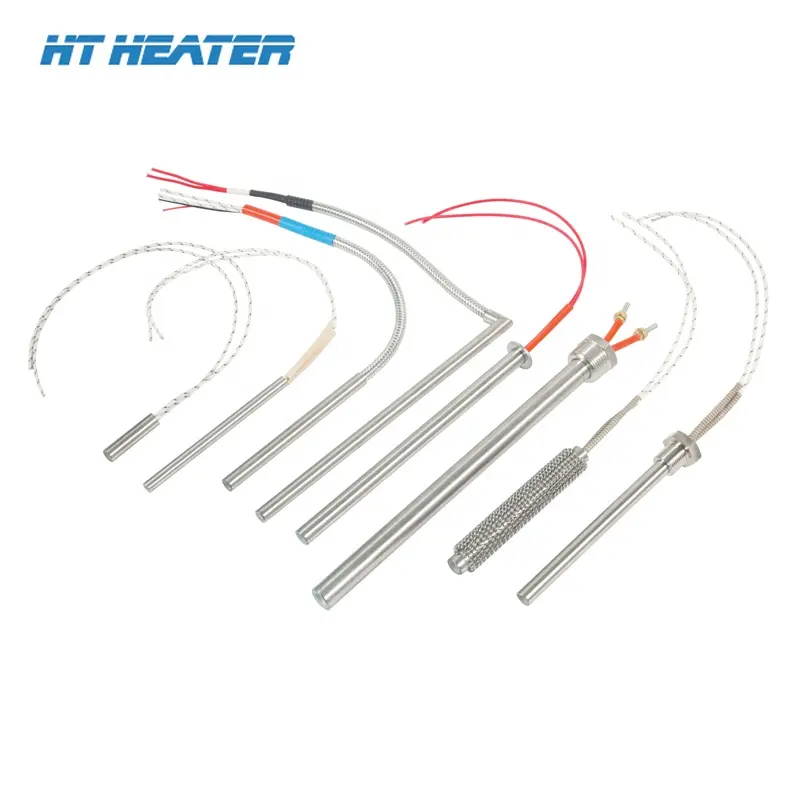 1/2" Cartridge Heater Element 15mm Tube Diameter 220V Cylindrical Heating Element 0.3KW/0.5KW/1KW/1.5KW/2KW Tubular Heater