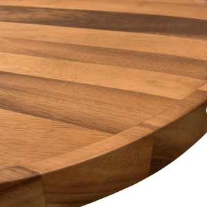 Mobilier moderne au design élégant Table d'extrémité en bois massif avec plateau rond, Table basse, Table de canapé - Product Image 2