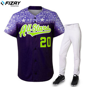 2022 superventas FIZAY ENTERPRISES hecho a medida 100% poliéster béisbol y softbol desgaste al por mayor uniforme deportivo para hombres - Product Image 4