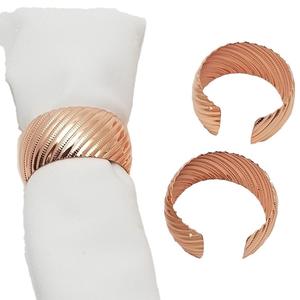 Meilleur exportateur dans le design tendance de l'Inde Rond de serviette en aluminium plaqué or de qualité pour les fêtes Rond de serviette en métal stocké - Product Image 5