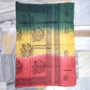 Hot Sale 2024 Popular Rasta Colored Holy Prayer Mantra Dragon Printed Viscose Scarves/Shawls Wholesale From India