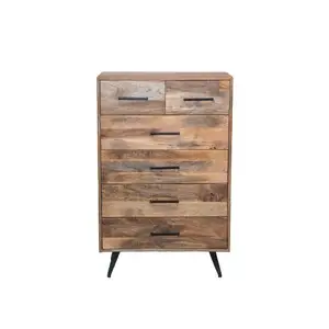 Modern designs living room wooden 6 drawers sideboard cabinet for hotel home cafe furniture