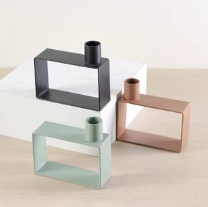 <b>VANILLA</b> <b>BEAN</b> - Modern Candle Holder Metal Modern Candle Holder Set Candles Holders Pink Green Black - Product Image 3