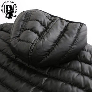 UNIQUE GYM WEAR Veste matelassée slim pour homme, coupe ajustée, hiver, imperméable, respirante, écologique, séchage rapide, coupe-vent, fermeture éclair - Product Image 3
