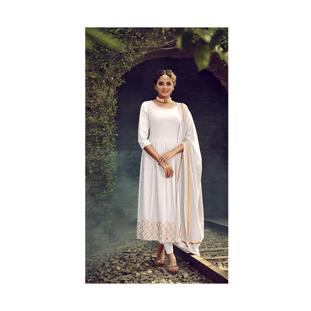 Indisches Kurtis Langes Kleid Indische Frauen Langes Kurtis Neues klassisches Design auf dem Großhandels markt
