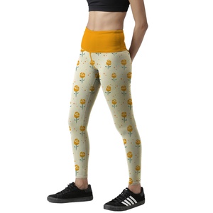 Venta al por mayor de ropa deportiva de entrenamiento sin costuras ropa de fitness pantalones de yoga de alta calidad conjunto de tela de punto estampados personalizados ¡Bienvenido! - Product Image 6