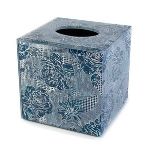 Boîte de papier de soie en bois la plus vendue à la main Design floral incrustation d'os fabricants et exportateurs en gros - Product Image 3