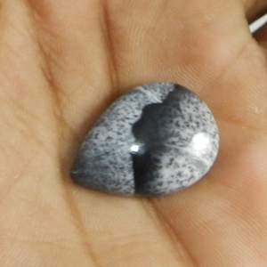 หินหลวม3.15 Gms สำหรับการทำเครื่องประดับ Dendritic โอปอลธรรมชาติ17X23Mm Pear Cabochon - Product Image 2