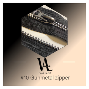 #10 GUNMETAL EN MÉTAL FERMETURE À GLISSIÈRE et FERMETURE À GLISSIÈRE - Product Image 2