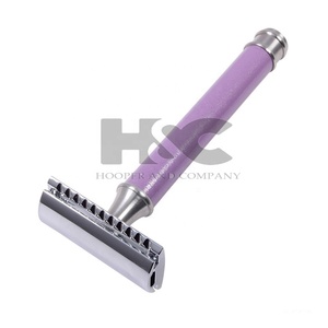 Xiaomi — rasoir DE sécurité à Double bord, accessoire portable à manche violet - Product Image 3