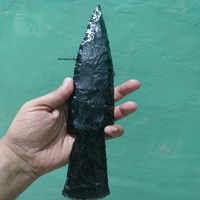 Beste Qualität Große Achat Pfeilspitze Schwarz Obsidian Messer Klinge Großhandel Pfeilspitze Kaufen Sie bei AAMEENA AGATE