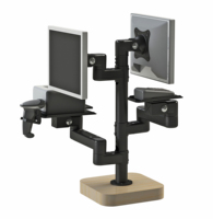 Nouveau produit pour bras de gestion de câbles POS avec 2 moniteurs 1 imprimante 1 lecteur de carte 1 support de lecteur de codes-barres bras de tube