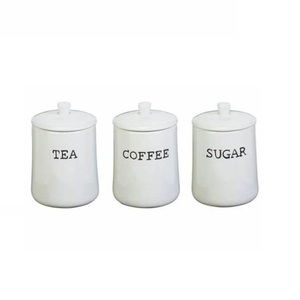 Dark Red Unique Kitchen Tea Coffee and Sugar Jars - Product Image 2