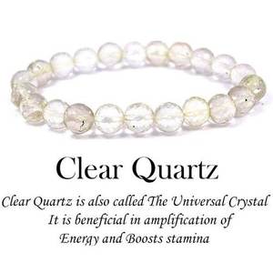 <b>Bracelet</b> Indian Clear Crystal Quartz Stone <b>Bracelet</b> Natural Gemstone Fashion Jewelry <b>Men</b> and Women Gift Energy Meditation - Product Image 5