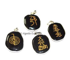 Colgante de Piedra Reiki Grabado Usai para Sanación, Amuleto de Gema Feng Shui para Coleccionistas de India - Product Image 1