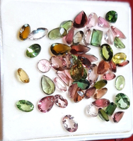 Magnifiques pierres précieuses semi-précieuses naturelles multicolores, petites, facettées, tourmaline, certifiées IGI, traitées thermiquement, qualité AAA, effet de couleur changeant
