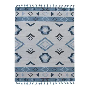 Machine washable rug carpet for bedroom rugs living room large flat weave rug from indian supplier