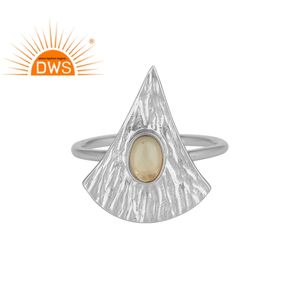 Natural Ethiopian <b>Opal</b> Gemstone <b>Ring</b> Jewelry Texture 925 Sterling Fine <b>Silver</b> <b>Ring</b> Jewelry Manufacturer - Product Image 1