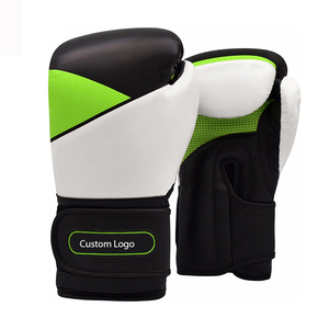 High Quality Elegant Sports Custom Logo Boxing <b>Gloves</b> Pro Leather Cowhide/PU Leather Black <b>Red</b> White 6oz-18oz - Product Image 2