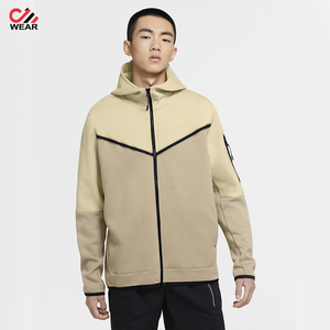 Sudaderas con capucha personalizadas al por mayor para hombre, diseño sólido de invierno, con logo, forro polar, fitness, casual, con cremallera completa - Product Image 4