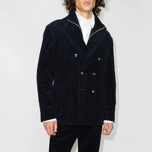 Costume en <span class=keywords><strong>velours</strong></span> <span class=keywords><strong>côtelé</strong></span> pour <span class=keywords><strong>homme</strong></span>, veste de costume décontractée à Double boutonnage, sur mesure, Style OEM, personnalisé, grande taille - Product Image 5