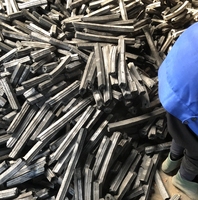 Charbon de bois activé en briquettes de bois dur sans fumée, longue durée, en forme de sciure, noir, durée de combustion de 5 à 6 heures, Vietnam