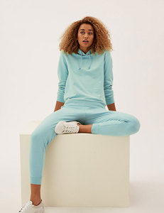 Pantalones de chándal con capucha de manga larga personalizados OEM, chándal transpirable para Otoño e Invierno para mujer, chándal informal de talla grande con logotipo de entrenamiento a granel - Product Image 1