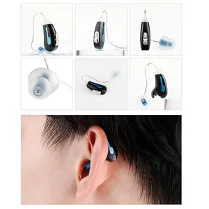Ear Machine 4 Program BTE Mini Digital Invisible Wireless Hearing Aids