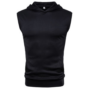 Novedad 2024: Sudadera sin mangas para hombre, venta al por mayor, tela de algodón, térmica, de secado rápido, antibacteriana, transpirable, para gimnasio y deportes. - Product Image 3