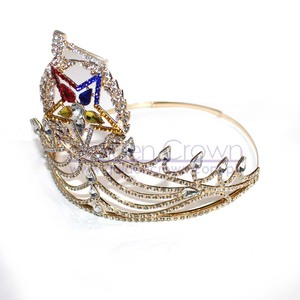 Freemason Masonic oes มงกุฎทอง matron ด้วย rhinestones, oes Crown | ผู้จำหน่าย Masonic CROWN - Product Image 1