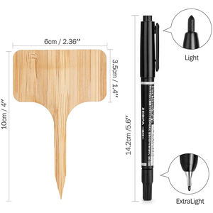 50 PCs Set Vegetable Garden <strong>Wrap</strong> <strong>Around</strong> <strong>Plant</strong> Nursery Garden Labels Wooden <strong>Plants</strong> Sign Tag - Product Image 5