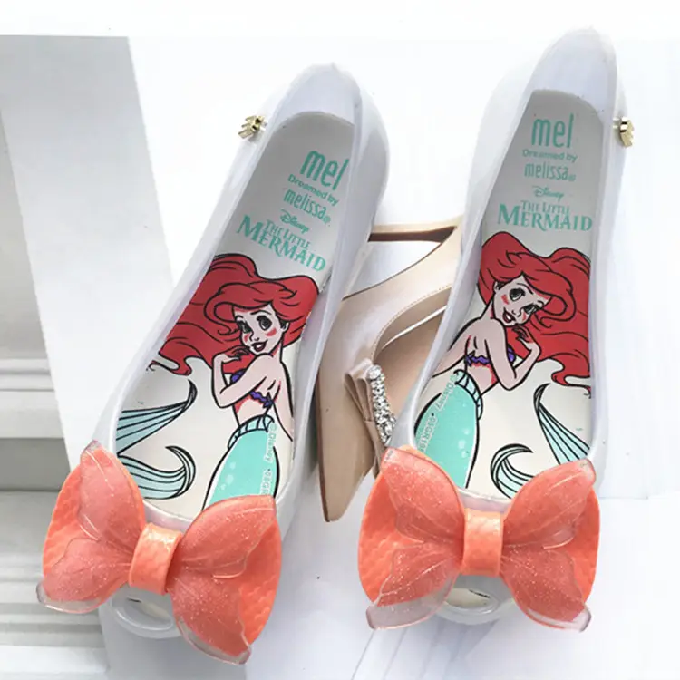 prerty children new style bow big girl unique pvc flat high quality casual fashion footwear sandals for girls and baby