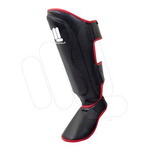 De calidad superior shin y empeine guardia de cuero genuino Kick Boxeo muay thai shin guardia - Product Image 5