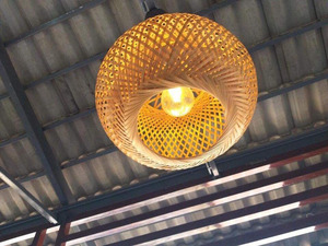 NewYear 2021 Tre Trang Trí Ánh Sáng-Đan Bằng Mây Tre Mặt Dây Chuyền Đèn-Bán Buôn Treo Đèn Cho Nhà Hàng - Product Image 3