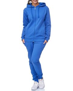 Survêtements d'hiver élégants pour femmes, sweats à capuche et pantalons de jogging, vêtements de sport de couleur unie pour femmes - Product Image 4
