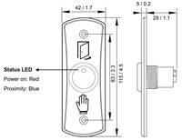 Bouton de sortie à capteur infrarouge sans contact étanche IP65 DC10-24V, interrupteur inductif à montant, temps d'ouverture réglable (3~10cm)