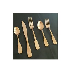 Juego de 5 cubiertos de latón de la más alta calidad con forma personalizada, juego de cubiertos para bodas y fiestas. - Product Image 5